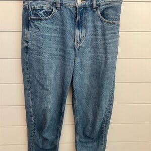 American Eagle Women's Mom Jeans Size 4 Blue High Rise‎ Relaxed Fit